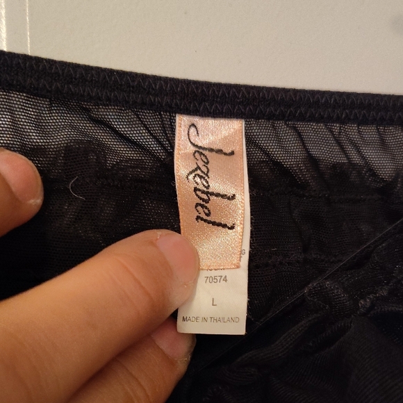 Black Ruffled Women's Intimate - Picture 2 of 5